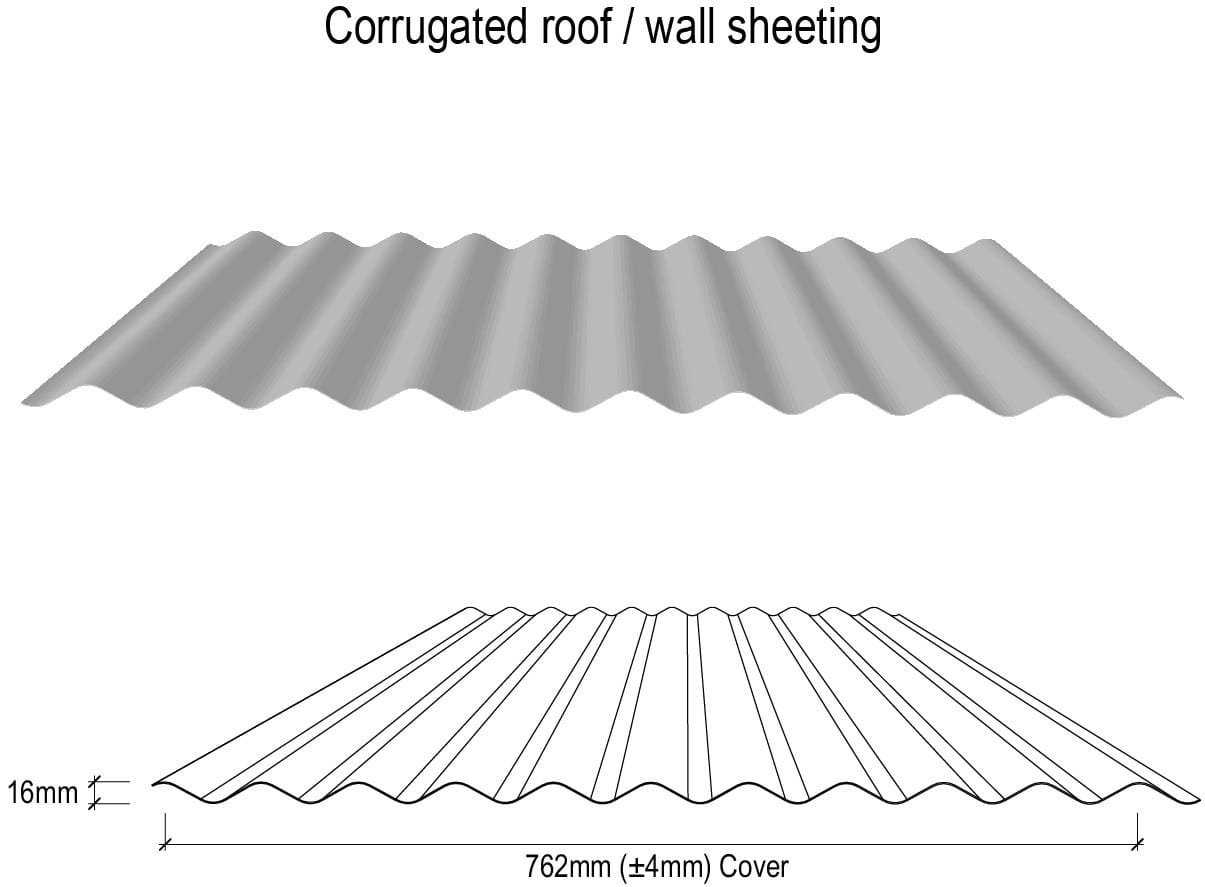 Corrugated 0.42BMT Zincalume Sheet